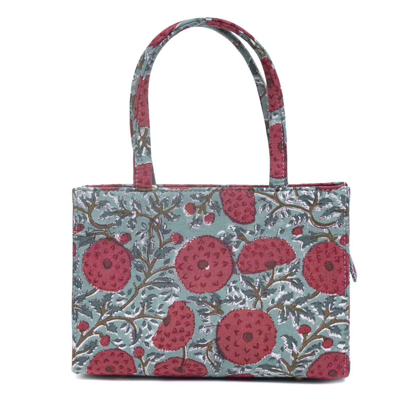 MARRY GOLD COTTON PRINTED TOTE WITH SLING BAG