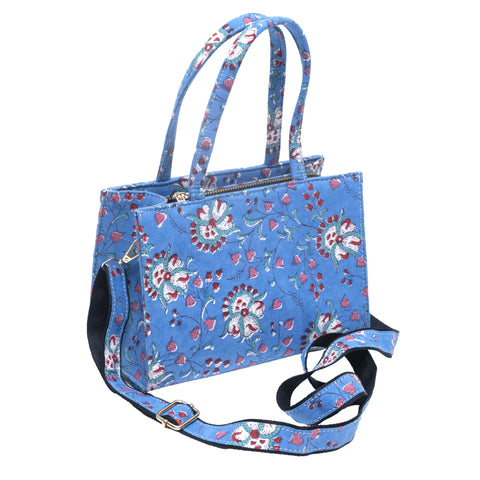 OCTOPUS COTTON PRINTED TOTE WITH SLING BAG