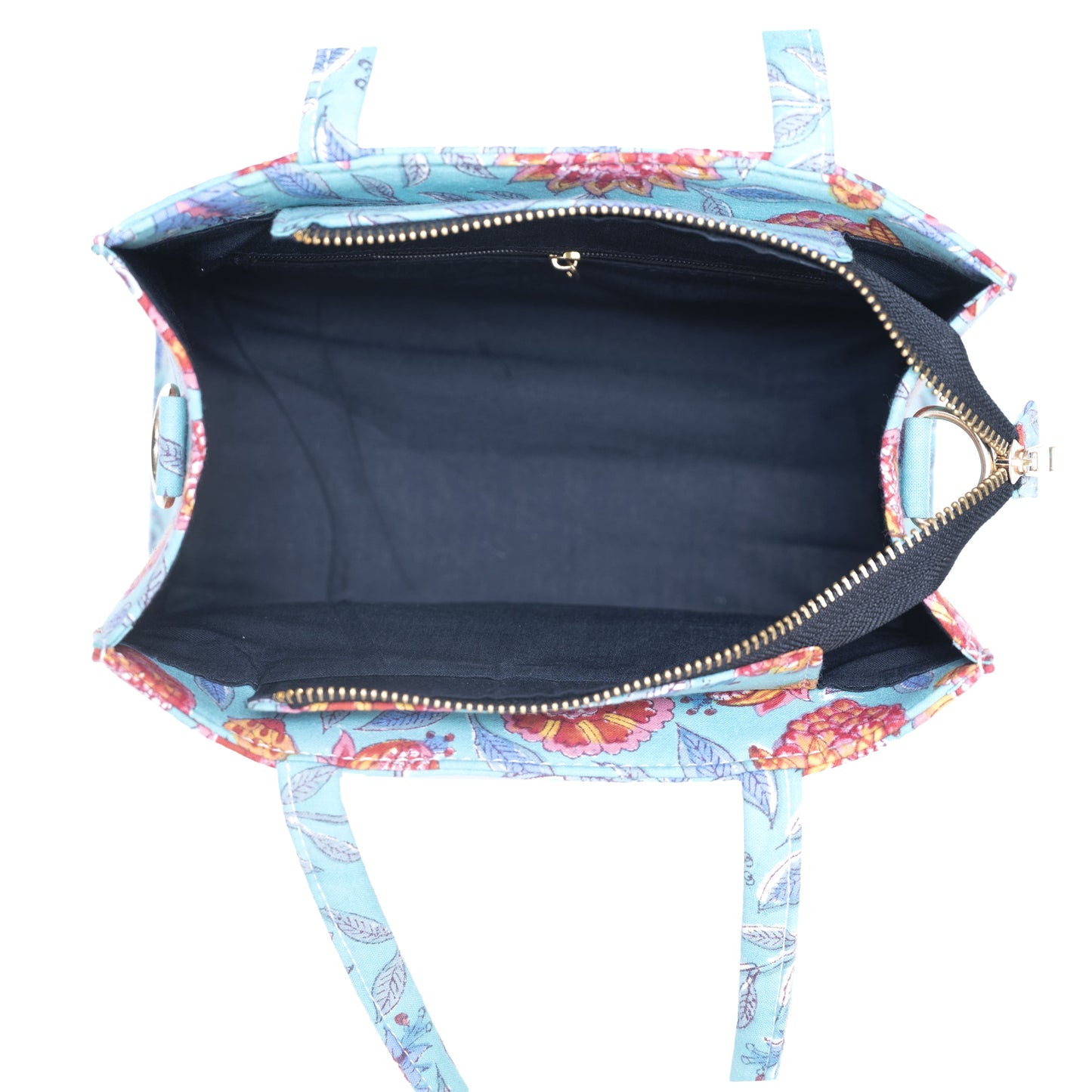 POMGRANATE WORLD COTTON PRINTED TOTE WITH SLING BAG