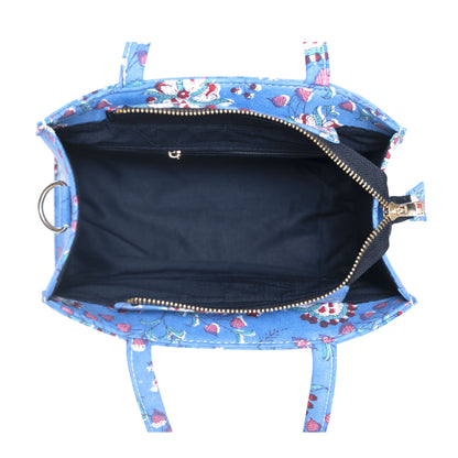 OCTOPUS COTTON PRINTED TOTE WITH SLING BAG