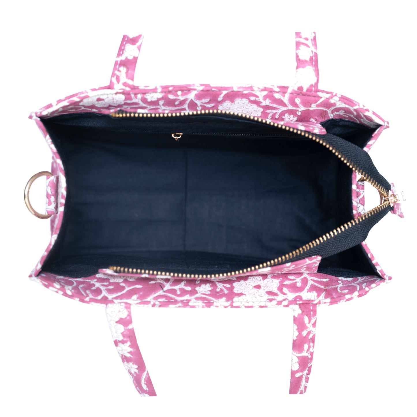 WINE COCKTAIL COTTON PRINTED TOTE WITH SLING BAG