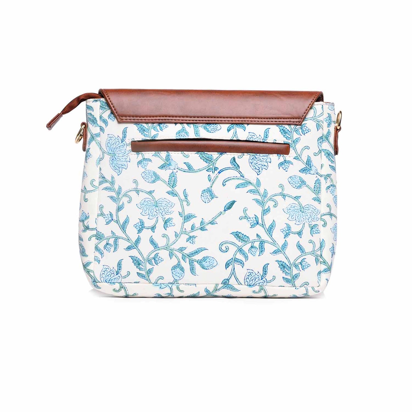 EARTH LOTUS JAAL HAND BLOCK COTTON SLING BAG