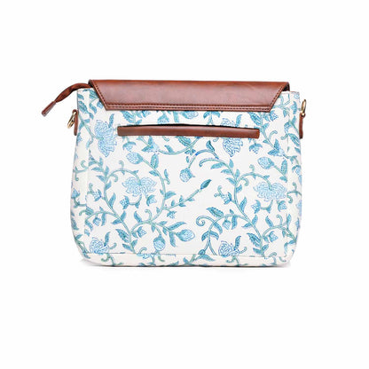 EARTH LOTUS JAAL HAND BLOCK COTTON SLING BAG