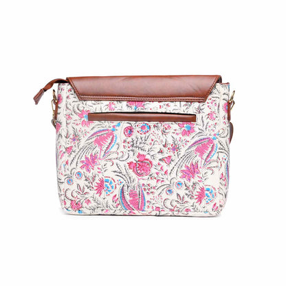 CHINTZ JAAL HAND BLOCK PRINTED COTTON SLING BAG
