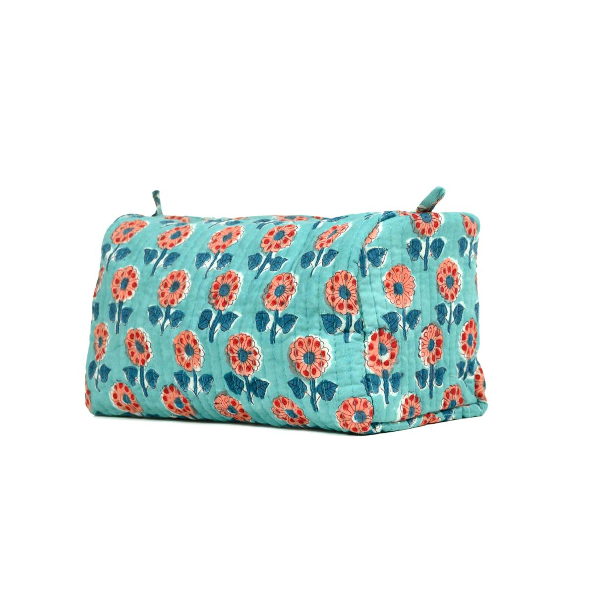 HYBRID BUTTI HAND BLOCK COTTON PRINTED QUILTED TOILETRY POUCH
