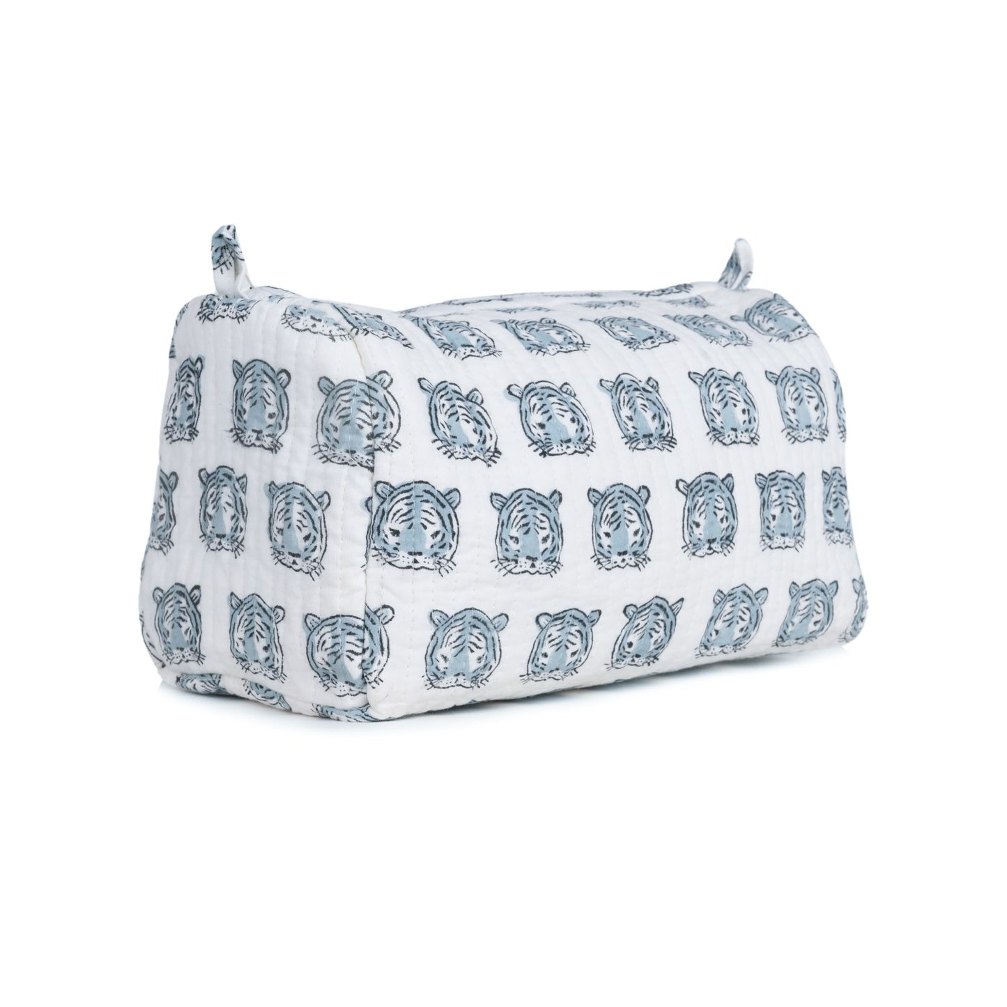 EGIPTIN LION HAND BLOCK COTTON PRINTED QUILTED TOILETRY POUCH