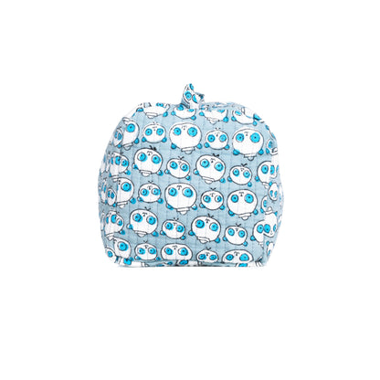 BEAR BIE SHAPE HAND BLOCK COTTON PRINTED QUILTED TOILETRY POUCH