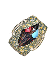 PISTACHU JAL HAND BLOCK PRINTED QUILTED TRAVEL DUFFLE BAG BIG