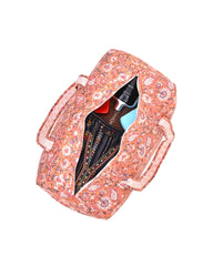 NARGIS HAND BLOCK PRINTED QUILTED TRAVEL DUFFLE BAG BIG