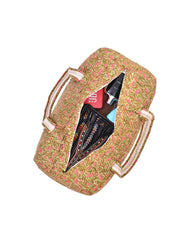 LITTLE JASMINE HAND BLOCK PRINTED QUILTED TRAVEL DUFFLE BAG BIG