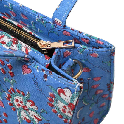 OCTOPUS COTTON PRINTED TOTE WITH SLING BAG