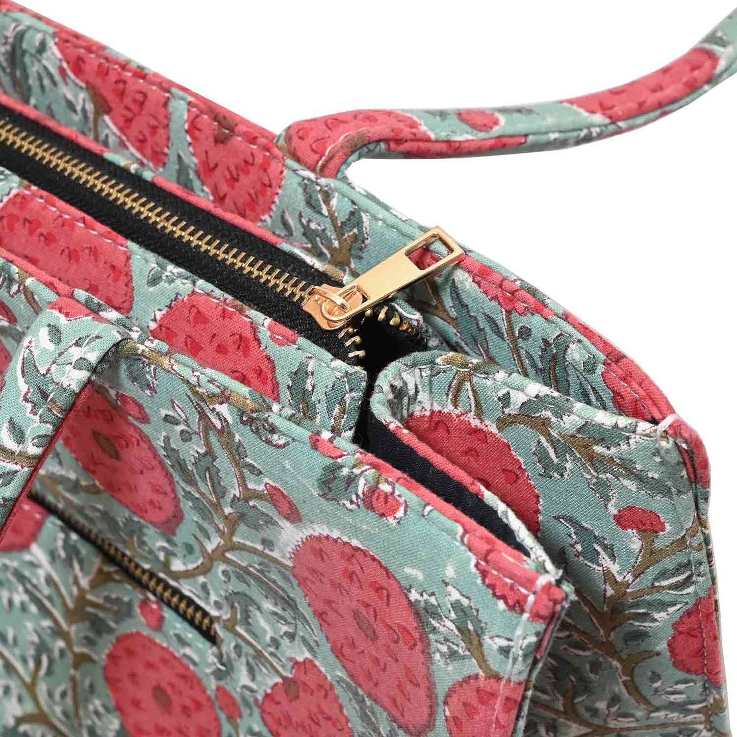 MARRY GOLD COTTON PRINTED TOTE BAG