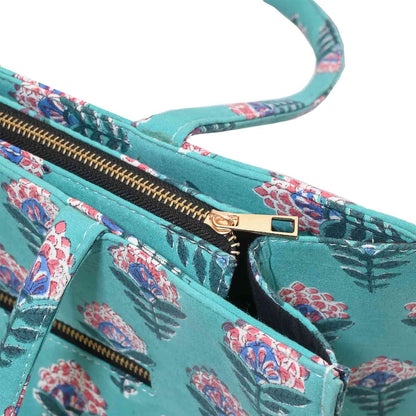 SNAKE CHARM COTTON PRINTED TOTE BAG