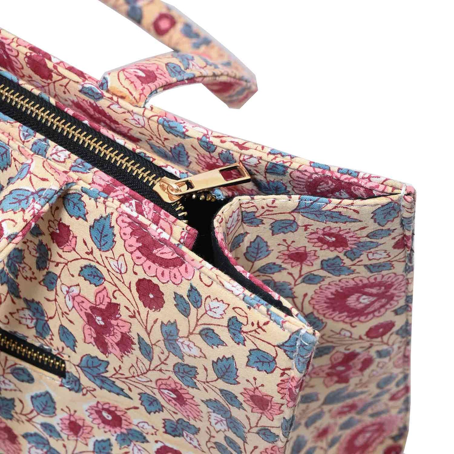 ROOH ROSE COTTON PRINTED TOTE BAG