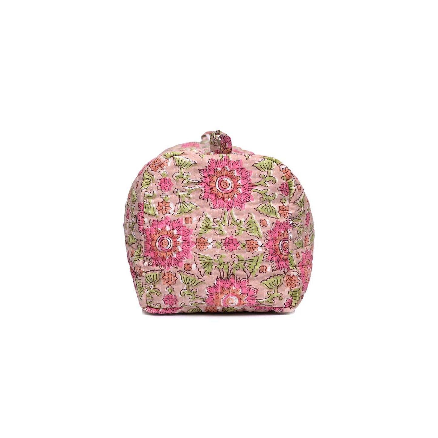 CALENDULA JAAL HAND BLOCK COTTON PRINTED QUILTED TOILETRY POUCH