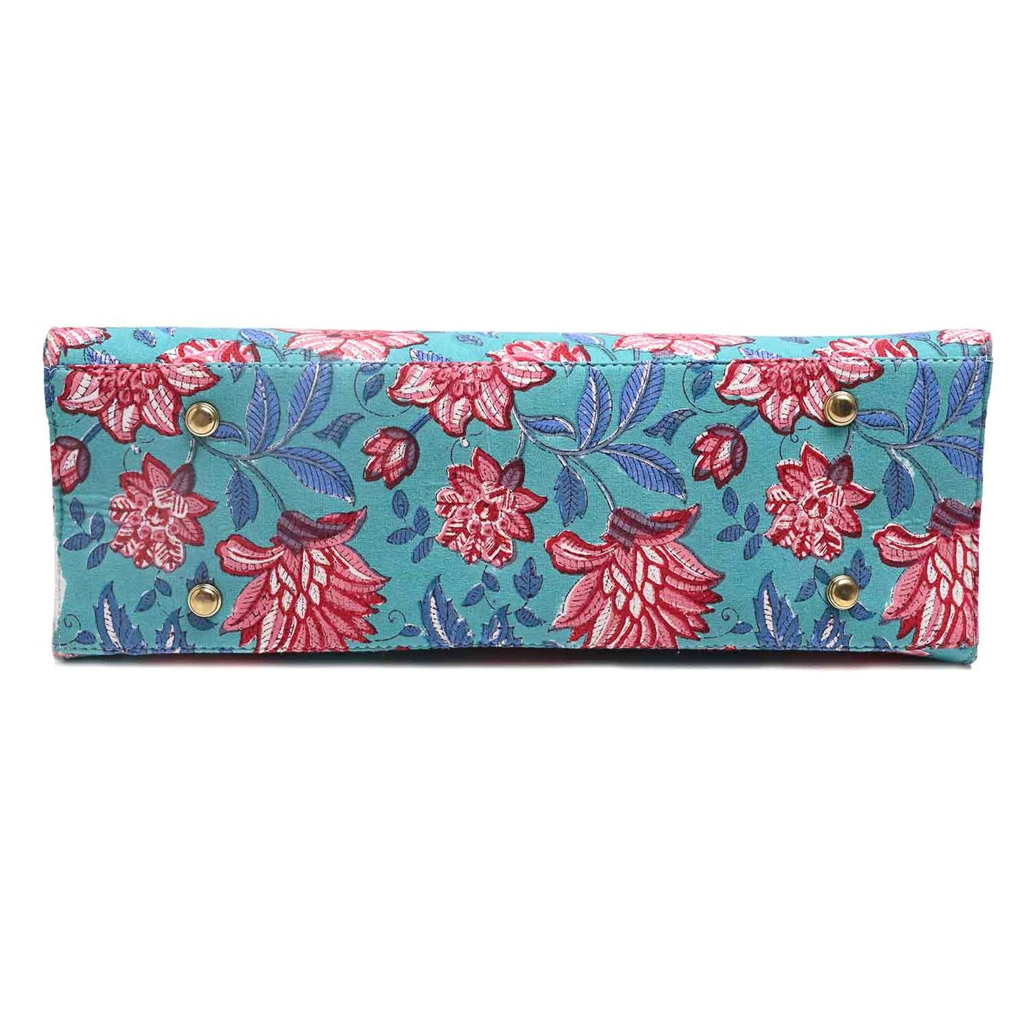 LILY HIBISCUS COTTON PRINTED TOTE BAG