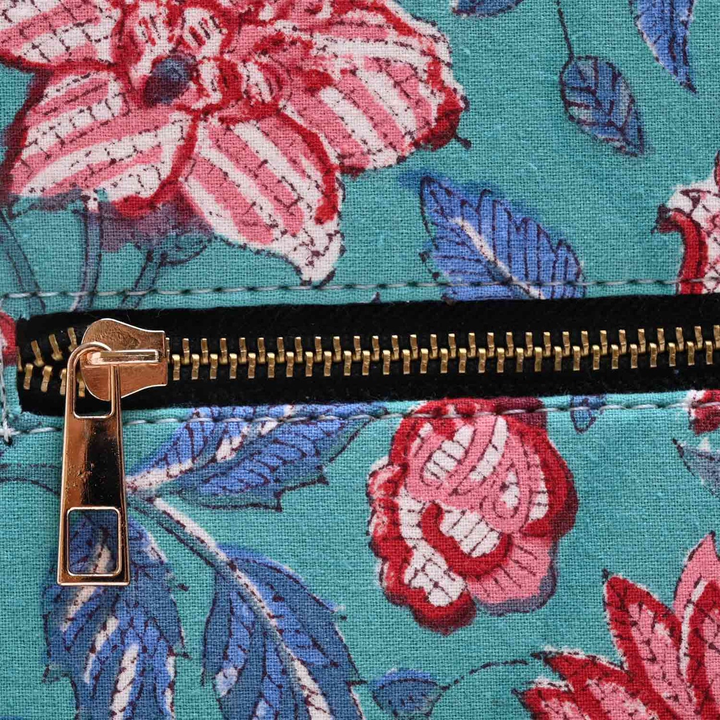 LILY HIBISCUS COTTON PRINTED TOTE BAG