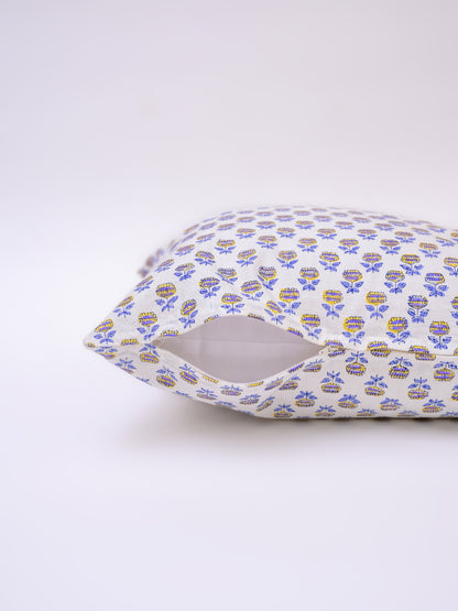 ZAL FLORAL - COTTON  PRINTED  SQUARE CUSHION COVER