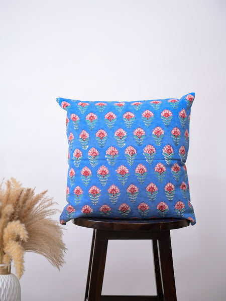 XANTHE FLORAL - COTTON  PRINTED SQUARE CUSHION COVER