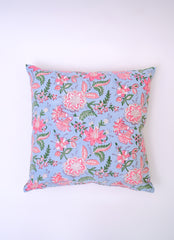 GARLAND FLORAL - COTTON  PRINTED SQUARE CUSHION COVER