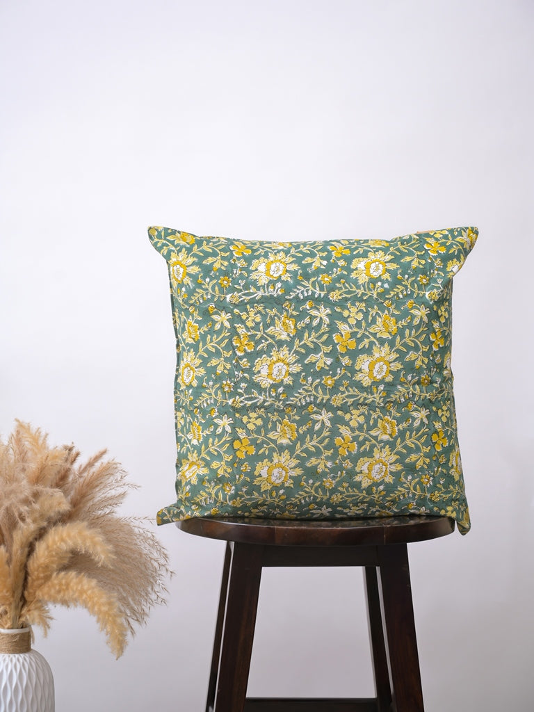 ACHILLES - HAND BLOCK COTTON PRINTED SOFA / LIVING ROOM SQUARE CUSHION COVER (Copy)