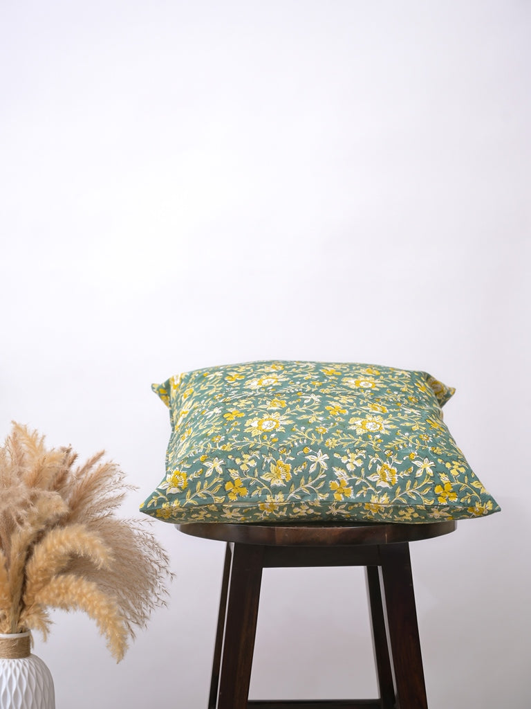 ACHILLES - HAND BLOCK COTTON PRINTED SOFA / LIVING ROOM SQUARE CUSHION COVER (Copy)