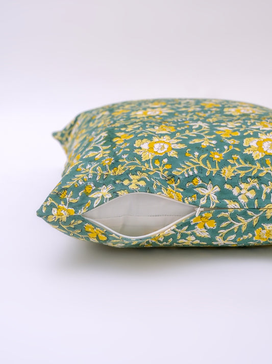 ACHILLES - HAND BLOCK COTTON PRINTED SOFA / LIVING ROOM SQUARE CUSHION COVER (Copy)