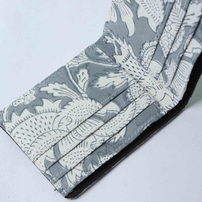 HAND BLOCK COTTON PRINTED GREY MEN’S WALLET