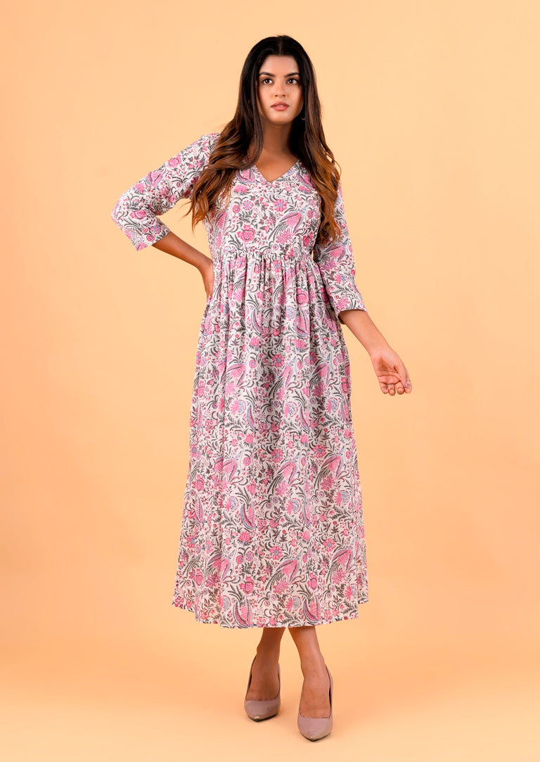 Chintz Jaal Printed Women's Cotton Dress