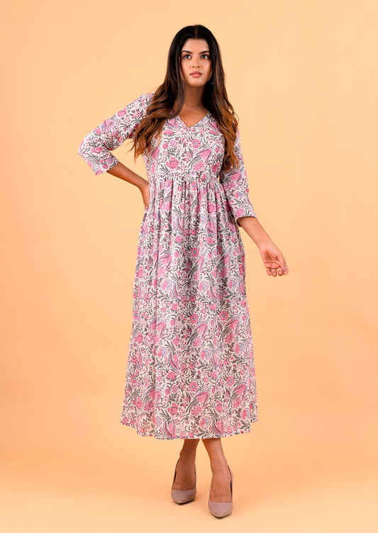 Chintz Jaal Printed Women's Cotton Dress