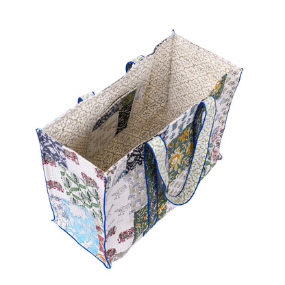 FIRANGI PAANI HAND BLOCK COTTON PRINTED QUILTED TOTE BAG