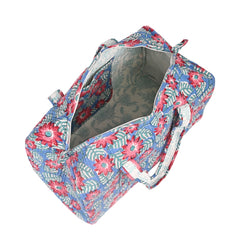 NAASPEETA JAAL  HAND BLOCK PRINTED QUILTED TRAVEL DUFFLE BAG BIG