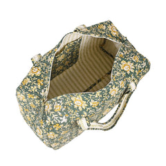 PISTACHU JAL HAND BLOCK PRINTED QUILTED TRAVEL DUFFLE BAG BIG