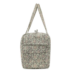 ZINNIA  HAND BLOCK PRINTED QUILTED TRAVEL DUFFLE BAG BIG