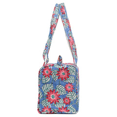 NAASPEETA JAAL HAND BLOCK PRINTED QUILTED TRAVEL DUFFLE BAG SMALL
