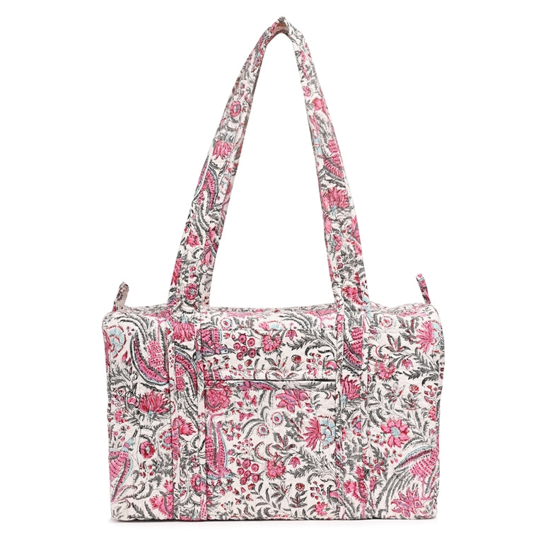 CHINTZ JAAL HAND BLOCK PRINTED QUILTED TRAVEL MICRO DUFFLE BAG