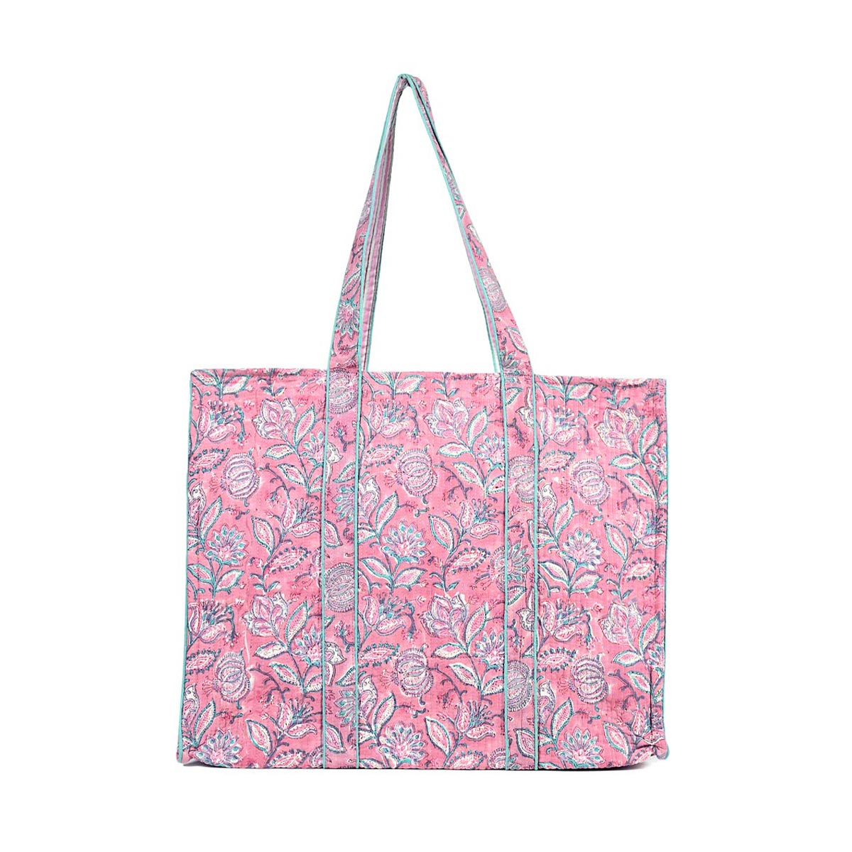 FUCHSIA JAL QUILTED TOTE BAG