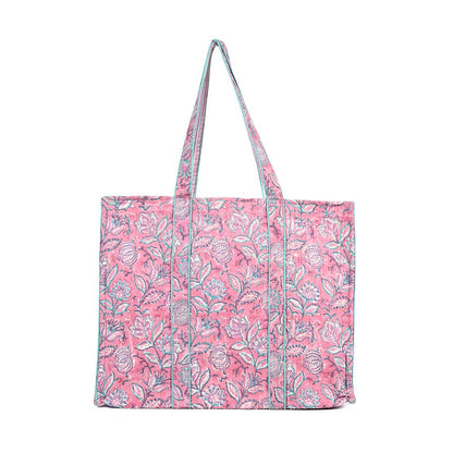 FUCHSIA JAL QUILTED TOTE BAG
