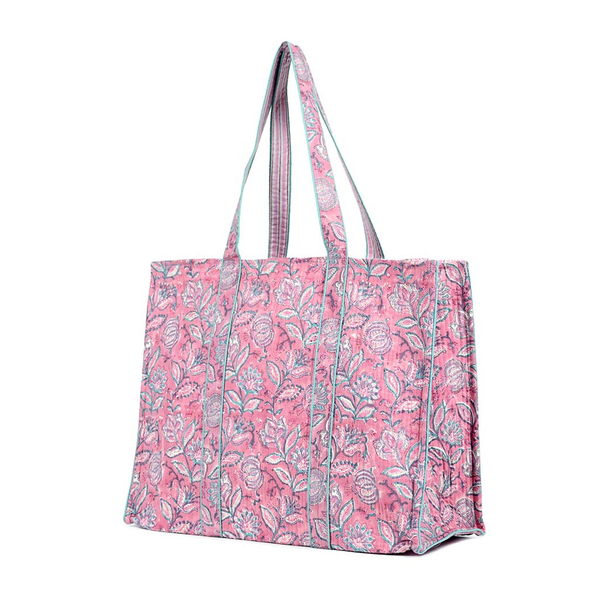 FUCHSIA JAL QUILTED TOTE BAG