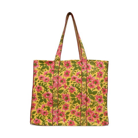 PEACH KANNER QUILTED TOTE BAG