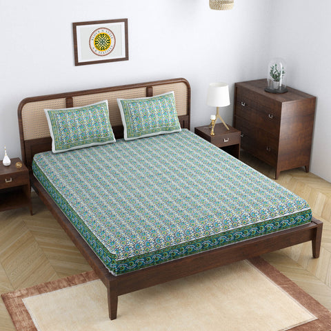 BETEL JAL DOUBLE BEDCOVER WITH PILLOW