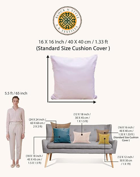 ACANTHA - HAND BLOCK COTTON PRINTED SOFA / LIVING ROOM SQUARE CUSHION COVER