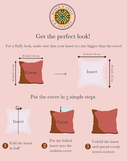 ACANTHA - HAND BLOCK COTTON PRINTED SOFA / LIVING ROOM SQUARE CUSHION COVER