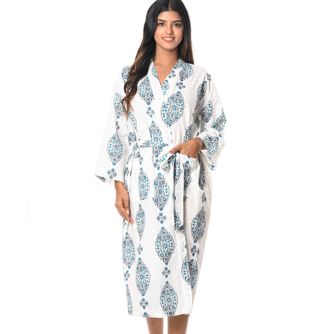 CALICO BUTTA COTTON PRINTED BATHROBE